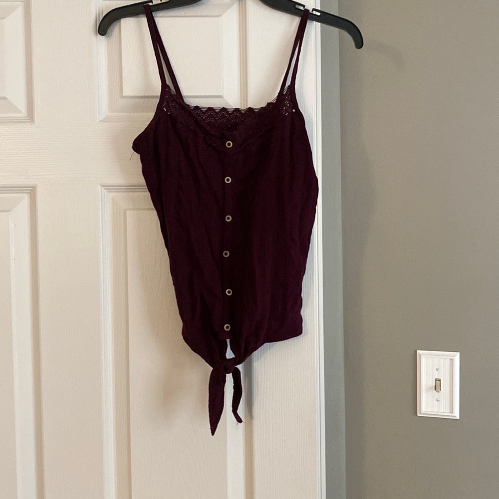 MUDD Button down Tank Top with Tie